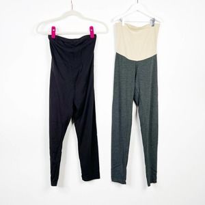 Bundle maternity leggings black A:glow and grey Motherhood Maternity Size Medium